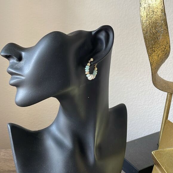 Vintage style hoop earrings N282 - Picture 4 of 5